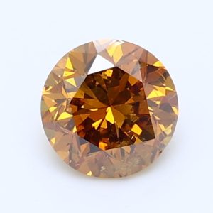 0.710ct Fancy Deep Brownish Yellowish Orange 0 Round Cut Natural Certified Diamond