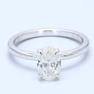 1.20ct Oval 9kt White Gold Natural Diamond Engagement Ring