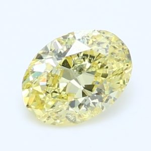 0.330ct Fancy Intense Yellow I2 Oval Cut Natural Certified Diamond