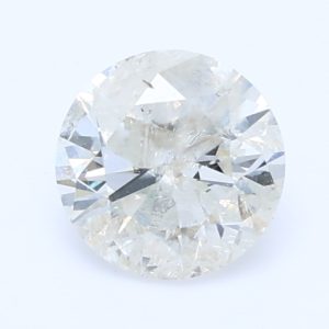0.70ct J I3 Round  Cut Natural Certified Diamond