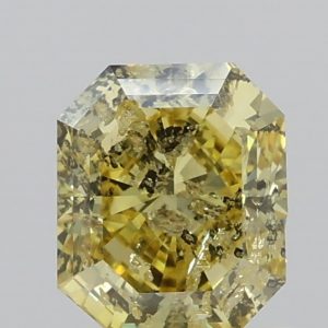 1.090ct Fancy Intense Yellow I3 Radiant Cut Natural Certified Diamond