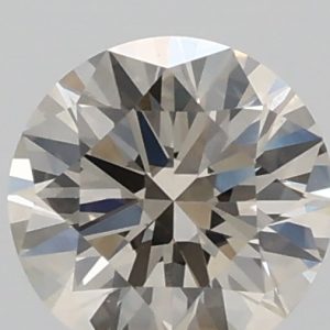 0.56ct M, Faint Brown VS2 Round Cut Natural Certified Diamond