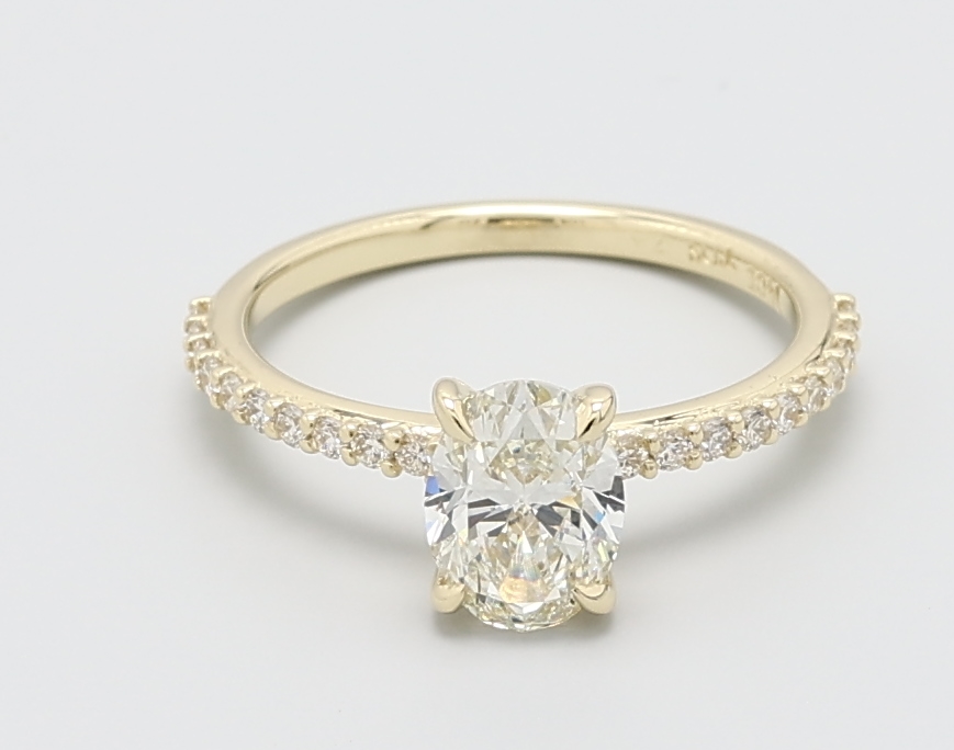 1.20ct Oval 14kt Yellow Gold Natural Diamond Engagement Ring