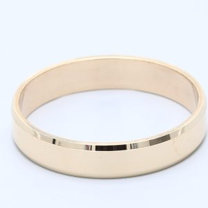 9ct YG 4mm Bevel