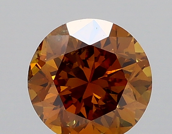 0.710ct Fancy Deep Brownish Yellowish Orange 0 Round Cut Natural Certified Diamond