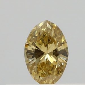 0.200ct Fancy Vivid Brownish Yellow VS2 Marquise Cut Natural Certified Diamond