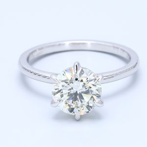 2.00ct Round White Gold Natural Diamond Engagement Ring