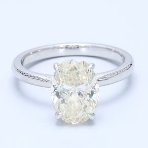 2.00ct Oval White Gold Natural Diamond Engagement Ring