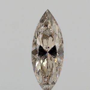 0.74ct Champagne  I2 Marquise Cut Natural Certified Diamond
