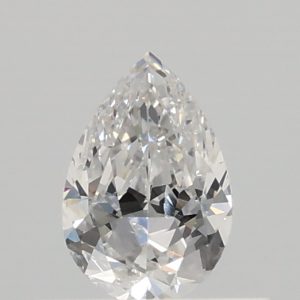 0.37ct E I1 Pear Cut Natural Certified Diamond
