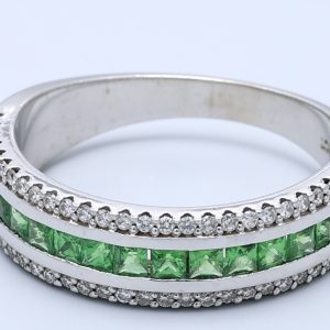 0.27ct Round  White Gold Gemstone Rings