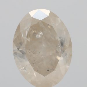 4.67ct O-P, Very Light Brown I3 Oval Cut Natural Certified Diamond