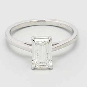1.51ct Cushion Modified Brilliant  White Gold Natural Diamond Engagement Ring