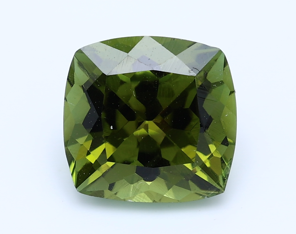 2.776ct Cushion Vivid Yellowish Green Natural Certified Gemstone