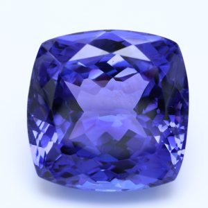 53.466ct Cushion blue VOILET Vivid + AAA+ Natural Certified Gemstone