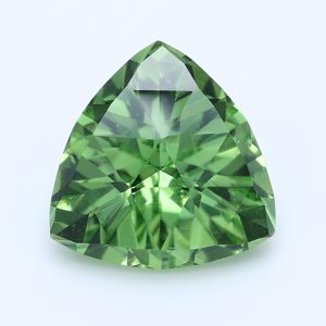 2.147ct Trillion Checkerboard  Intense Yellowish Green  Natural Certified Gemstone