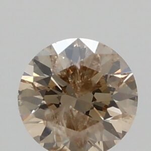 0.3ct Fancy Dark Champagne I3 RBC Cut Natural Certified Diamond