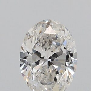 0.50ct H SI1 Oval Cut Natural Certified Diamond