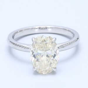 2.00ct Oval White Gold Natural Diamond Engagement Ring