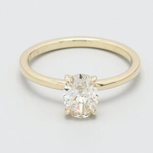 1.02ct Oval Yellow Gold Natural Diamond Engagement Ring