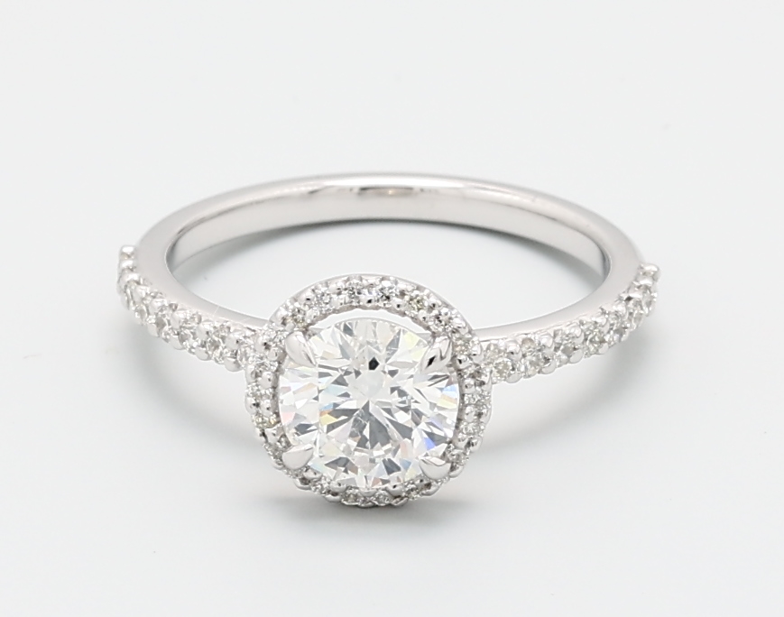 1.01ct Round White Gold Natural Diamond Engagement Ring
