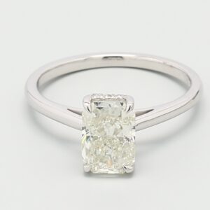1.55ct Cut-Cornered Rectangular Modified Brilliant White Gold Natural Diamond Engagement Ring