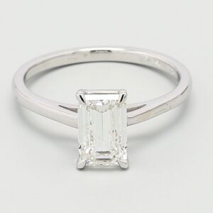 1.51ct Cushion Modified Brilliant  White Gold Natural Diamond Engagement Ring
