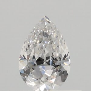 0.37ct E I1 Pear Cut Natural Certified Diamond