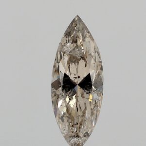 0.74ct Champagne I2 Marquise Cut Natural Certified Diamond
