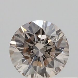 0.360ct Fancy Champagne SI2 Round Cut Natural Certified Diamond