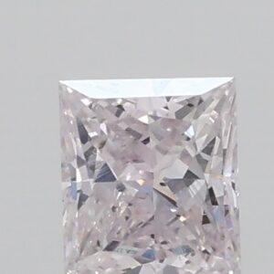 0.440ct Fancy Faint Pink I1 Princess  Cut Natural Certified Diamond