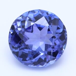 1.32ct Round  Blue VIOLET Intense AA Natural Certified Tanzanite