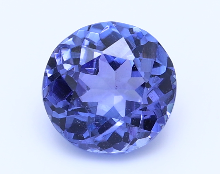 1.32ct Round Blue VIOLET Intense AA Natural Certified Tanzanite