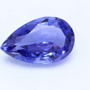 2.966ct Pear violet Blue Intense AA Natural Certified Tanzanite