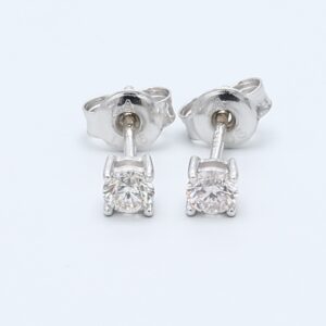 0.31ctct Round White Gold Diamond Earrings