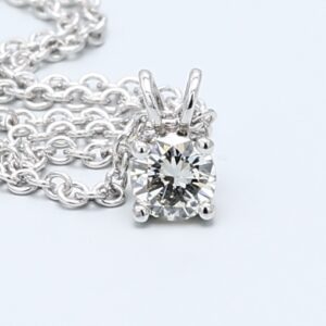 0.29ct Round White Gold Diamond Pendants
