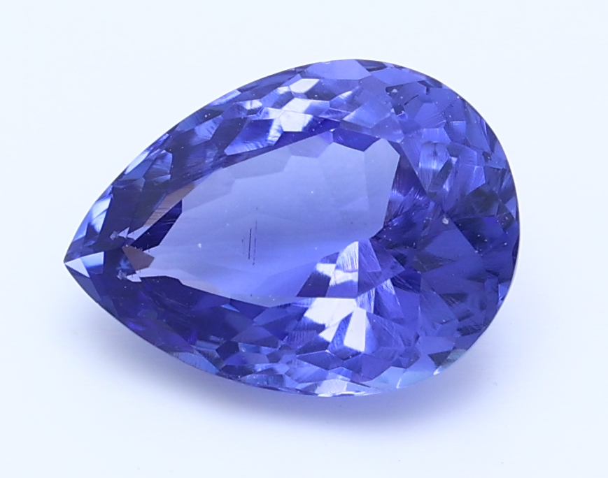 2.08ct Pear blue VIOLET Vivid AAA Natural Certified Tanzanite