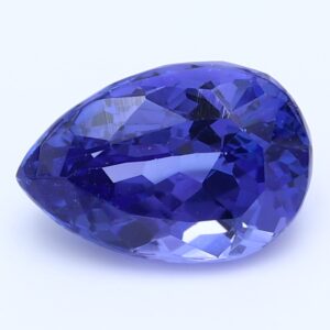 2.570ct Pear Violet Blue Vivid AAA+ Natural Certified Tanzanite