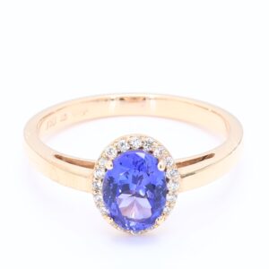 1.177ct Oval Rose Gold Natural Gemstone Rings