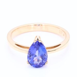 1.684ct Pear Rose Gold Natural Gemstone Rings