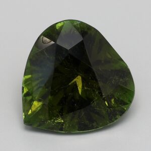 5.378ct Pear Dark Yellowish Green  Natural Certified Tourmaline