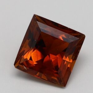 1.408ct Princess Intense Reddish Orange Natural Certified Tourmaline