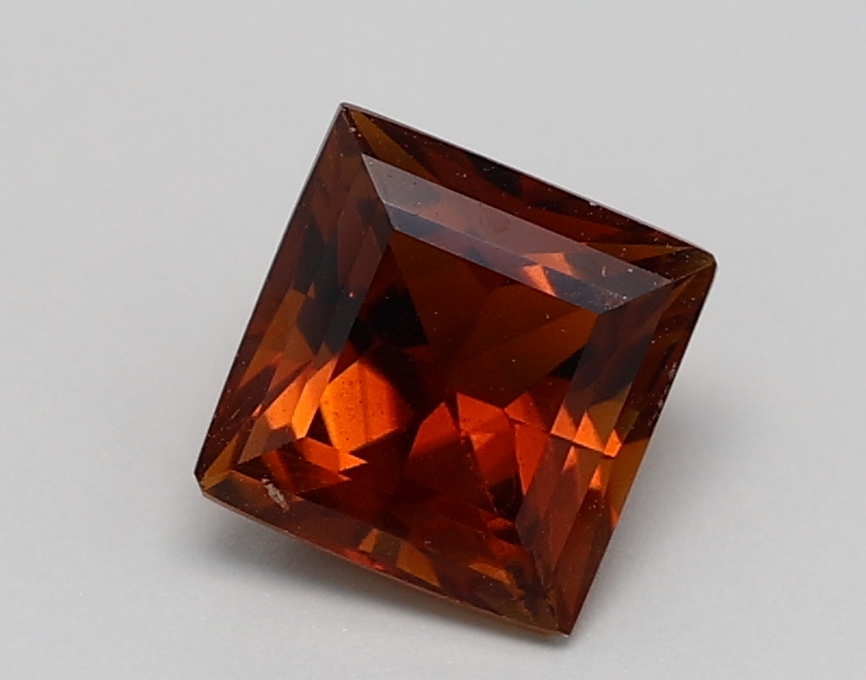 1.408ct Princess Intense Reddish Orange Natural Certified Tourmaline