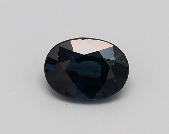 0.563ct Oval Dark toned blue Natural Certified Sapphire