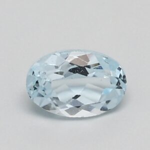 0.609ct Oval Medium light toned blue Natural Certified Topaz