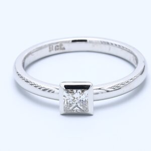 0.255ct Princess White Gold Diamond Rings