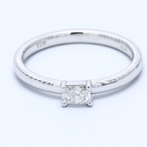 0.23ct Radiant Cut White Gold Diamond Rings
